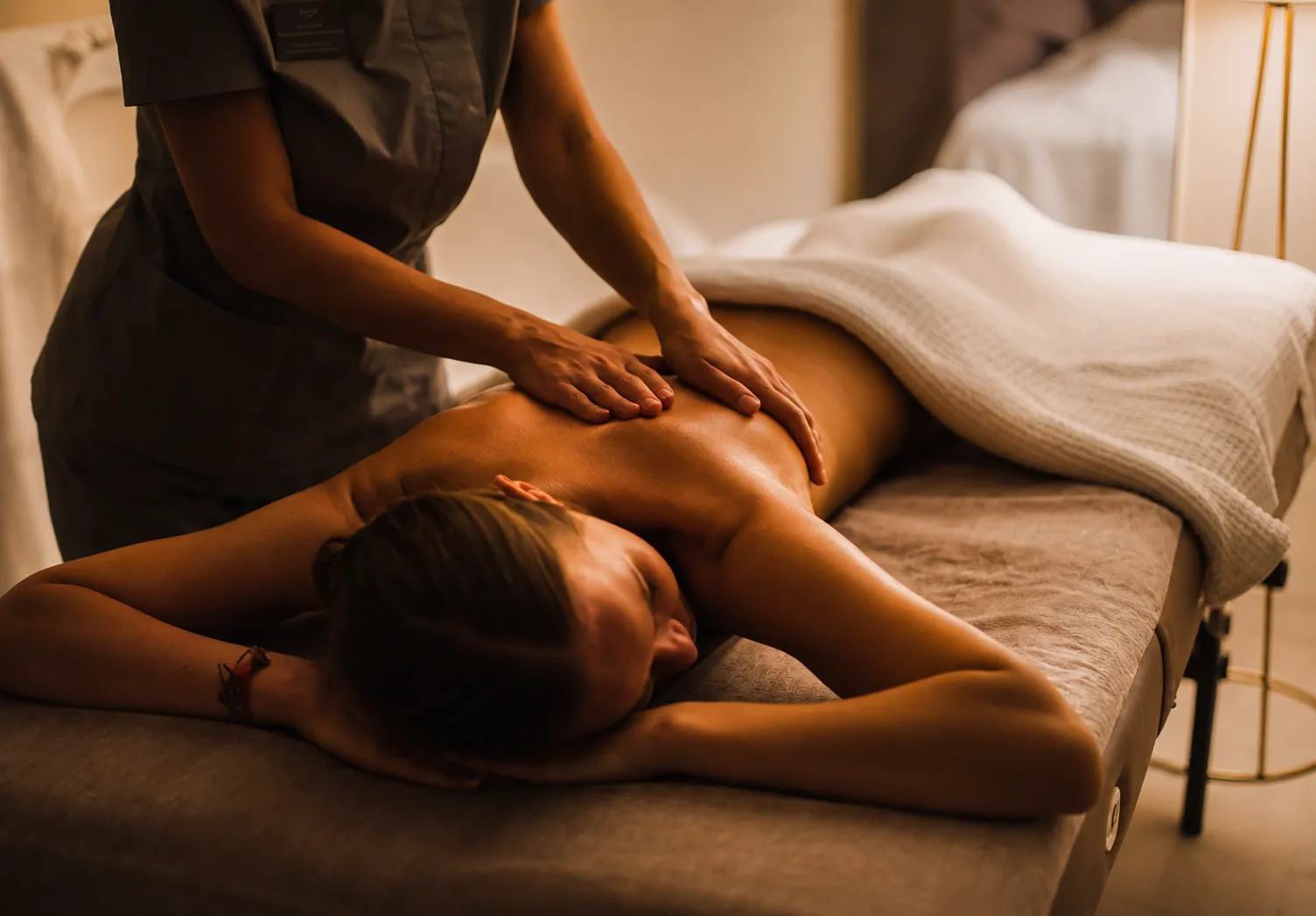 Guest enjoying a relaxing spa treatment